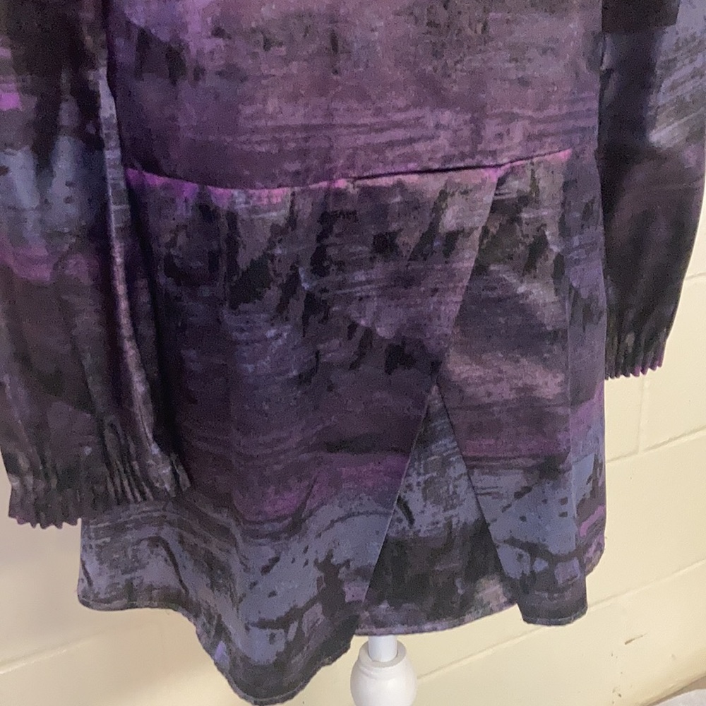Simply Vera by Vera Wang Purple & Black Blouse - Picture 7 of 14